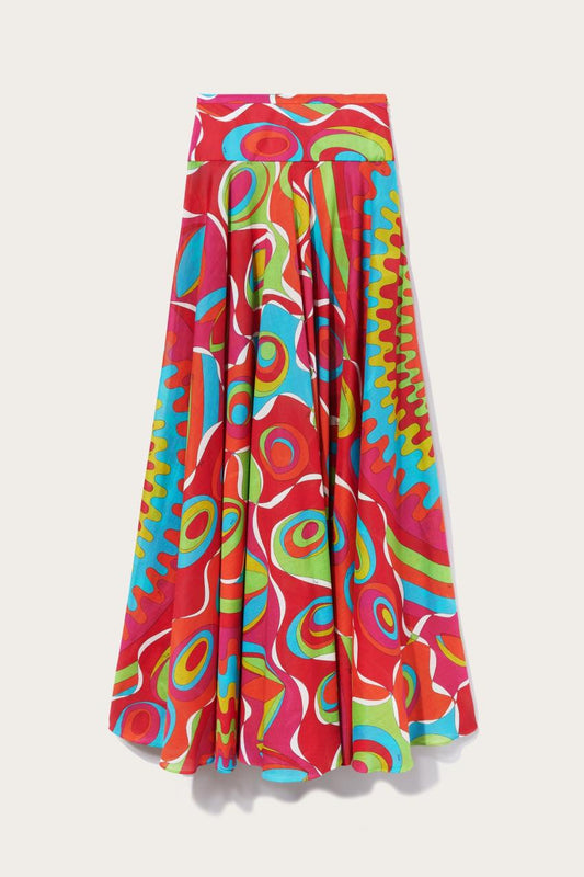 PUCCI Bersaglio-Print Cotton Long Skirt | Women Skirts