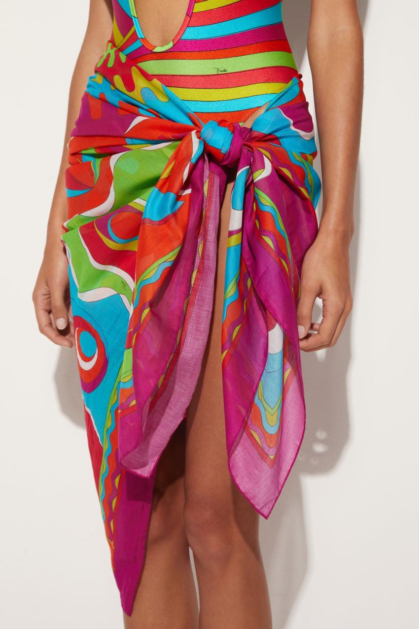 PUCCI Bersaglio-Print Cotton Sarong | Women Sarong