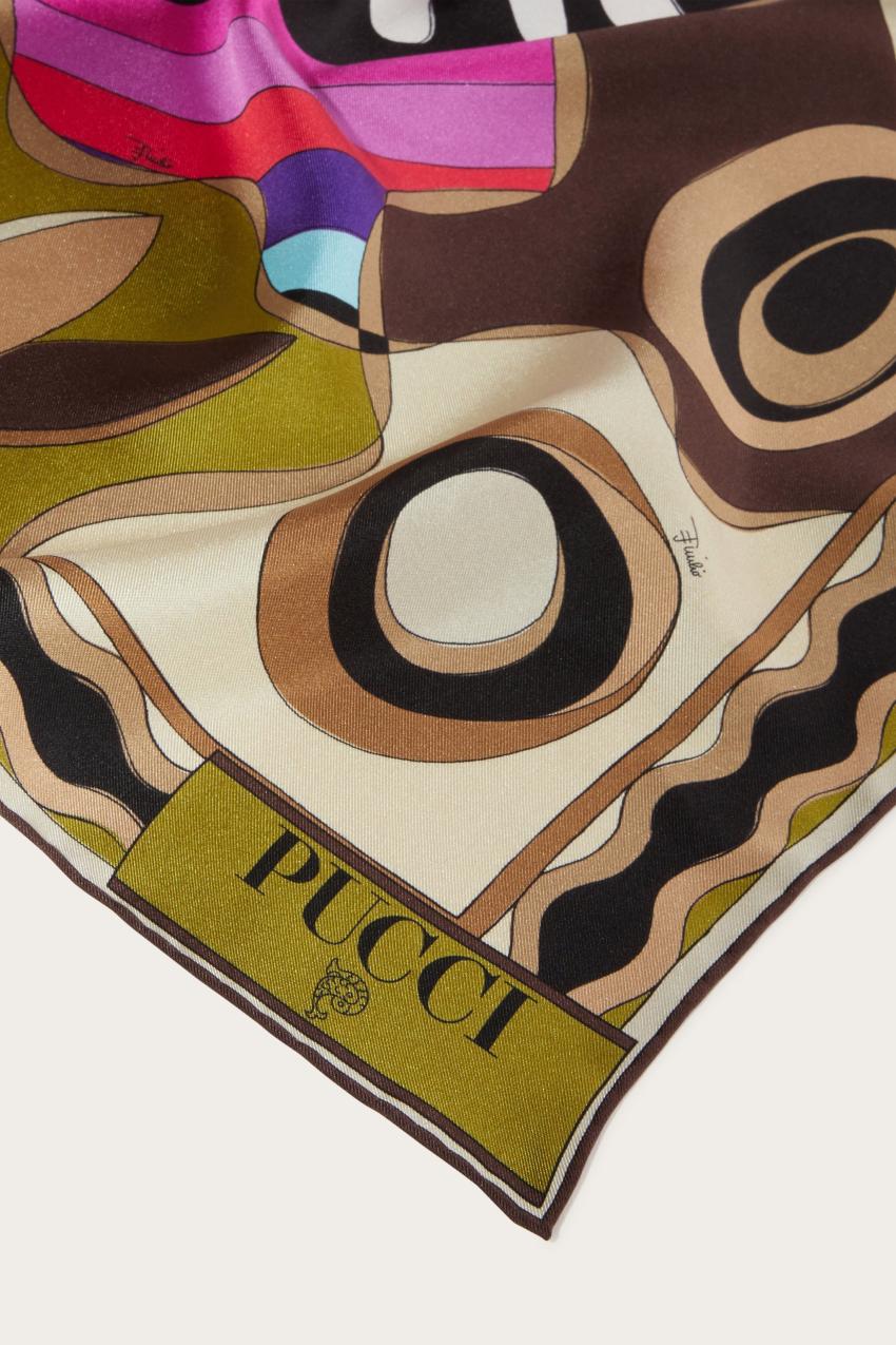 PUCCI Bersaglio-Print Large Silk-Twill Carré | Women Silks