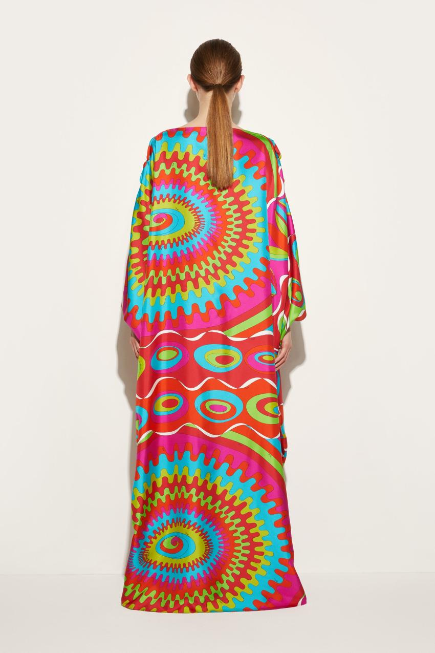 PUCCI Bersaglio-Print Silk-Twill Kaftan | Women Kaftans