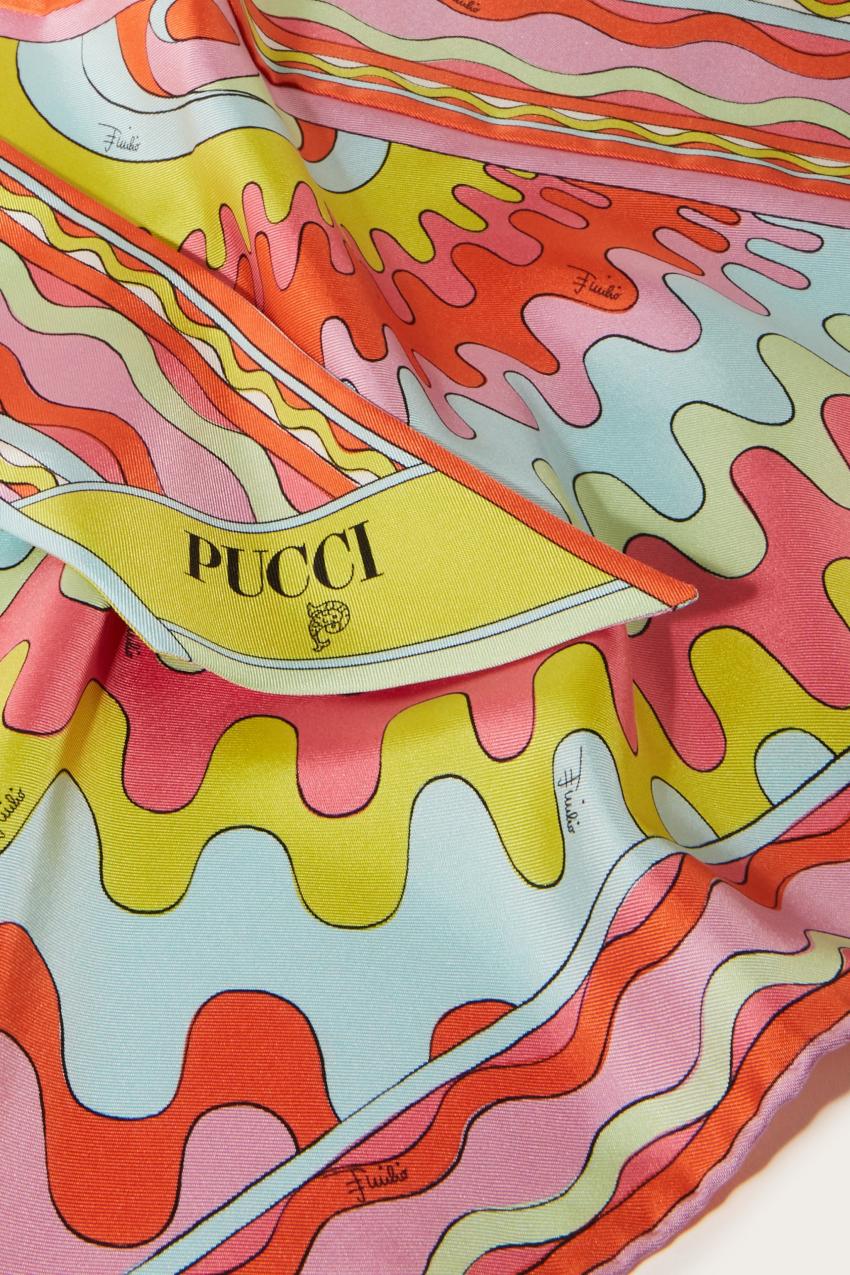 PUCCI Bersaglio-Print Silk-Twill Scarf | Women Silks