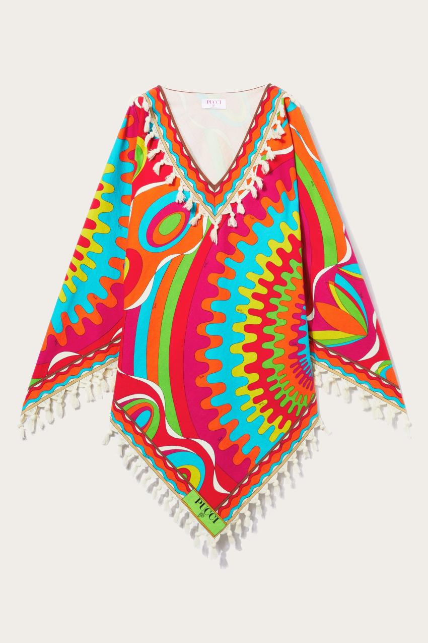 PUCCI Bersaglio-Print Tassel-Trim Kaftan | Women Kaftans