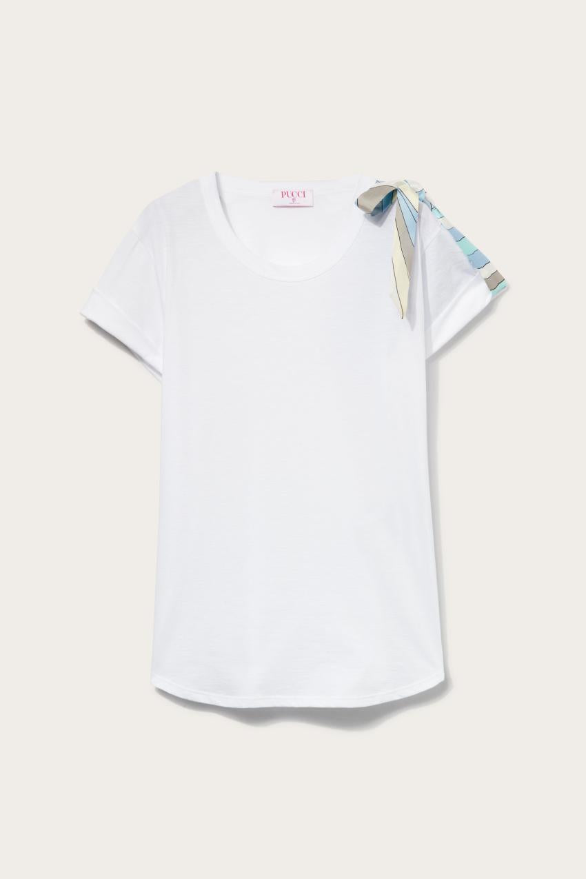 PUCCI Bow-Embellished Cotton T-Shirt | Women T-Shirts And Sweatshirts
