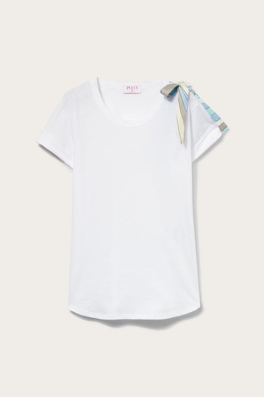 PUCCI Bow-Embellished Cotton T-Shirt | Women T-Shirts And Sweatshirts