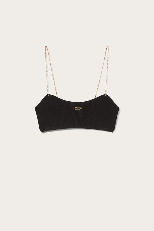 PUCCI Chain-Embellished Bandeau Top | Women Knitwear