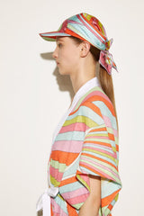 PUCCI Cigni And Iride-Print Silk-Twill Cap | Women Hats And Hair Accessories