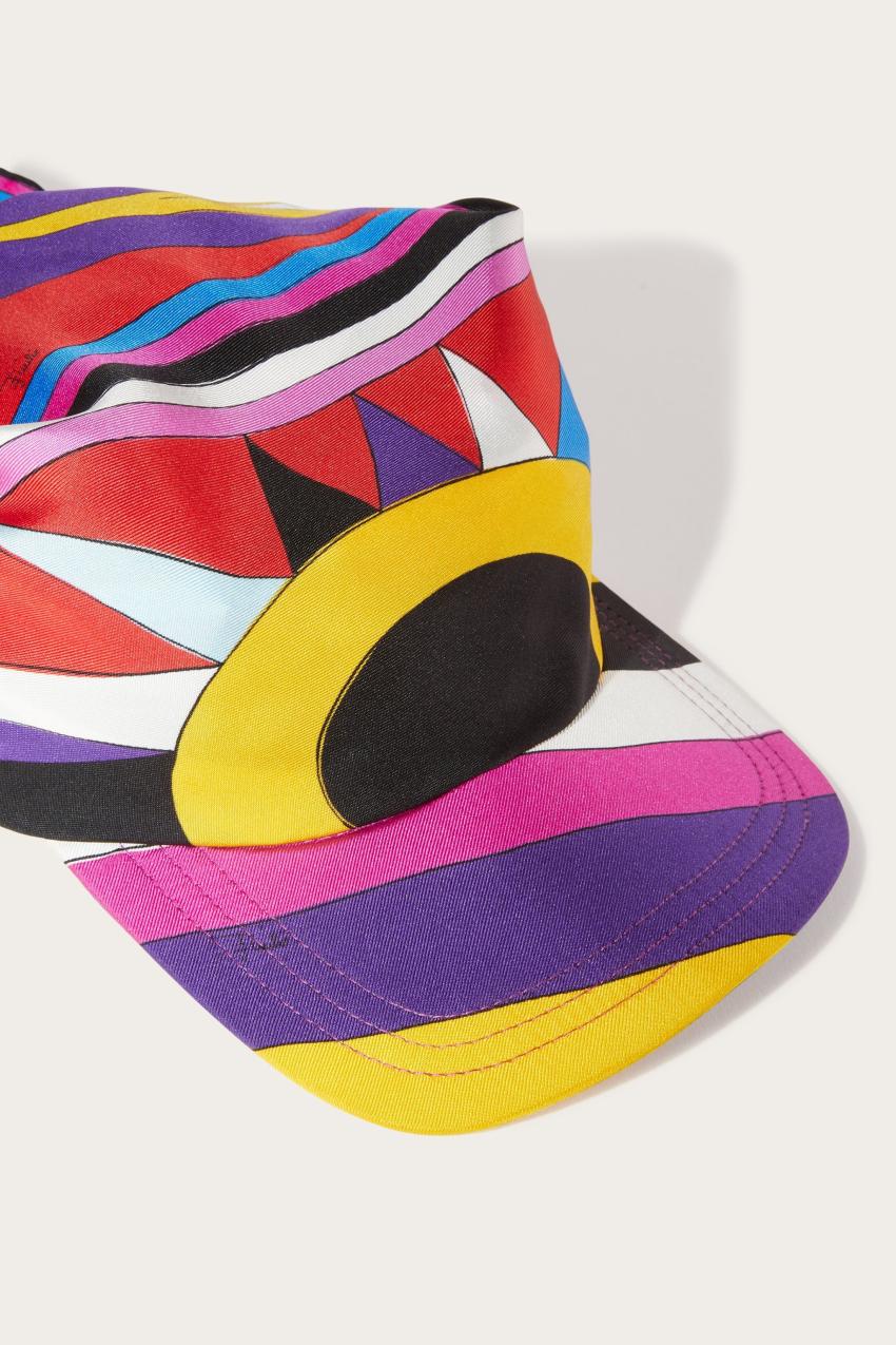 PUCCI Cigni And Iride-Print Silk-Twill Cap | Women Hats And Hair Accessories