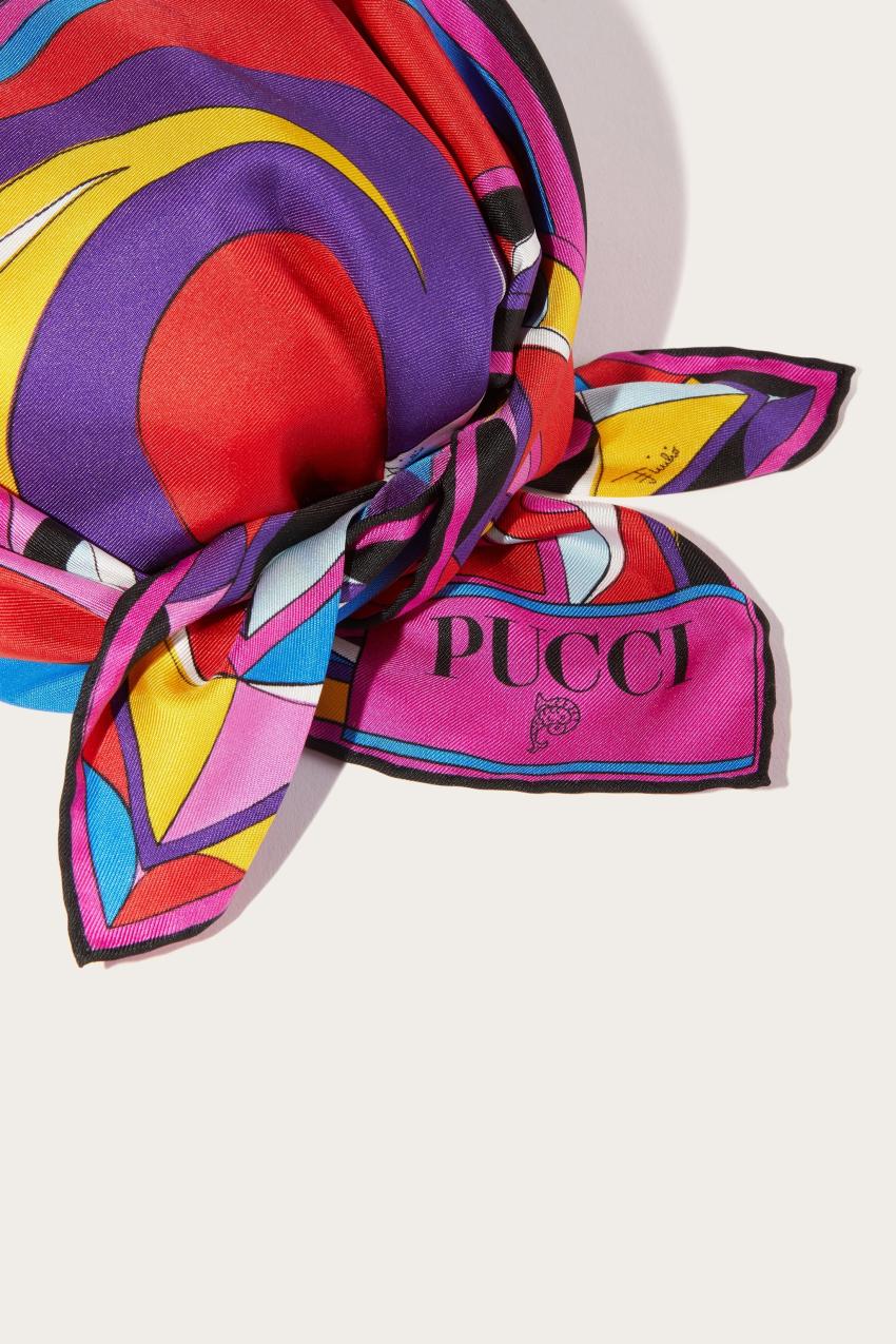 PUCCI Cigni And Iride-Print Silk-Twill Cap | Women Hats And Hair Accessories