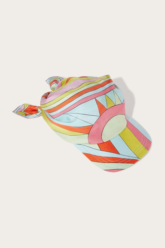 PUCCI Cigni And Iride-Print Silk-Twill Cap | Women Hats And Hair Accessories