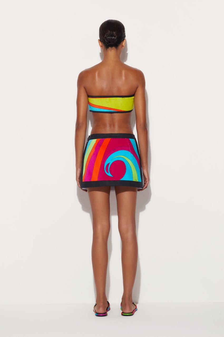 PUCCI Cigni-Print Cotton Bandeau | Women Tops And Shirts