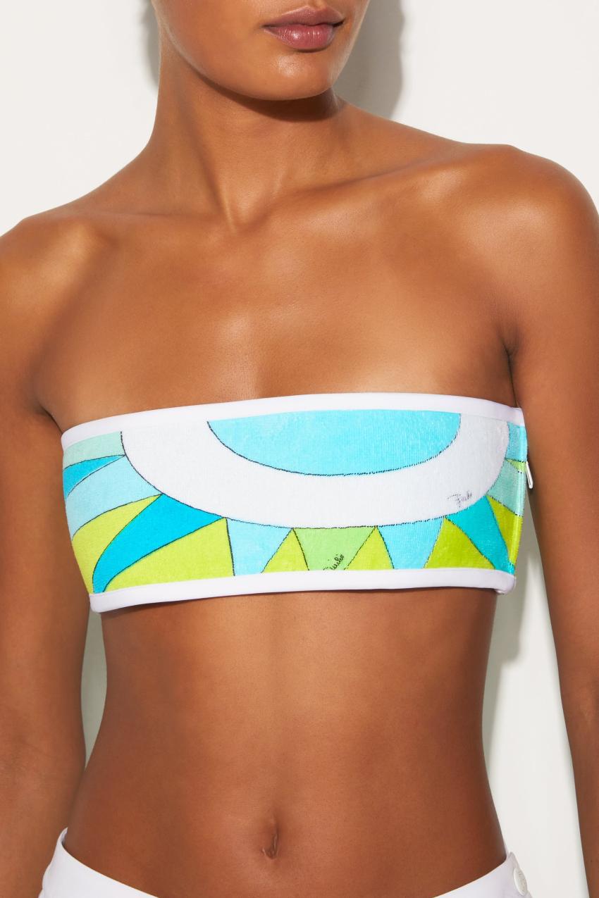 PUCCI Cigni-Print Cotton Bandeau | Women Tops And Shirts