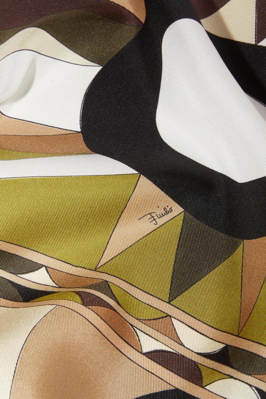 PUCCI Cigni-Print Large Silk-Twill Carré | Women Silks