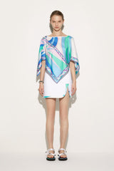 PUCCI Cigni-Print Silk Top | Women Tops And Shirts