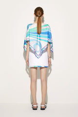 PUCCI Cigni-Print Silk Top | Women Tops And Shirts