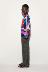 PUCCI Cigni-Print Silk-Twill Bomber Jacket | Men Ready To Wear