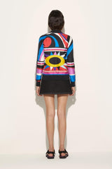 PUCCI Cigni-Print Silk-Twill Bomber Jacket | Women Jackets