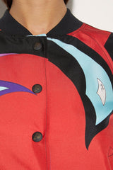 PUCCI Cigni-Print Silk-Twill Bomber Jacket | Women Jackets