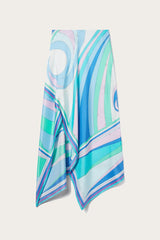 PUCCI Cigni-Print Silk-Twill Skirt | Women Skirts