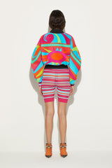 PUCCI Cigni-Print Velvet Bomber Jacket | Women Jackets