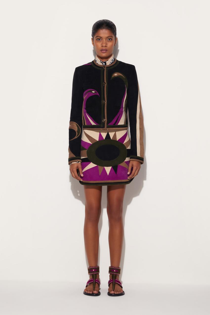 PUCCI Cigni Suede Mini Skirt | Women Skirts