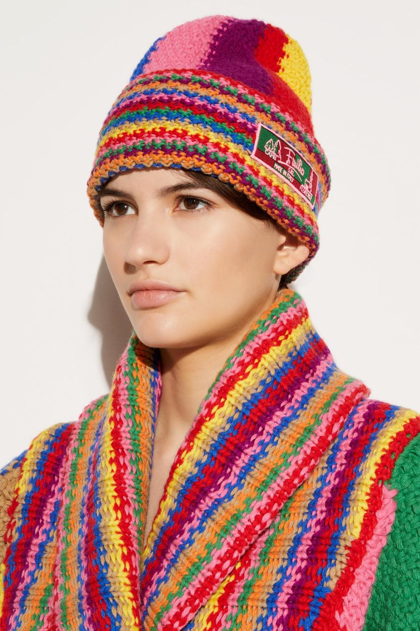 PUCCI Colourblock Wool Beanie Hat | Women Hats And Hair Accessories