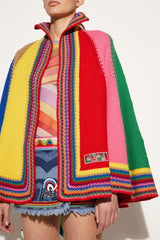 PUCCI Colourblock Wool Cape | Women Knitwear