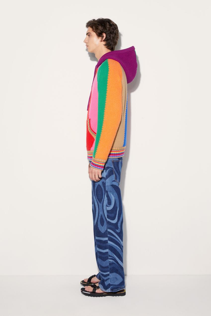 PUCCI Colourblock Wool Hoodie | Men Ready To Wear