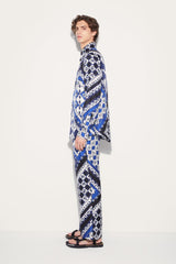 PUCCI Festa-Print Silk-Twill Trousers | Men Ready To Wear
