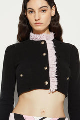 PUCCI Fringed Cropped Cardigan | Women Knitwear