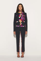 PUCCI Iride And Cigni-Print Pinstripe Trousers | Women Pants And Shorts