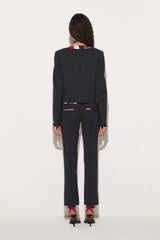 PUCCI Iride And Cigni-Print Pinstripe Trousers | Women Pants And Shorts