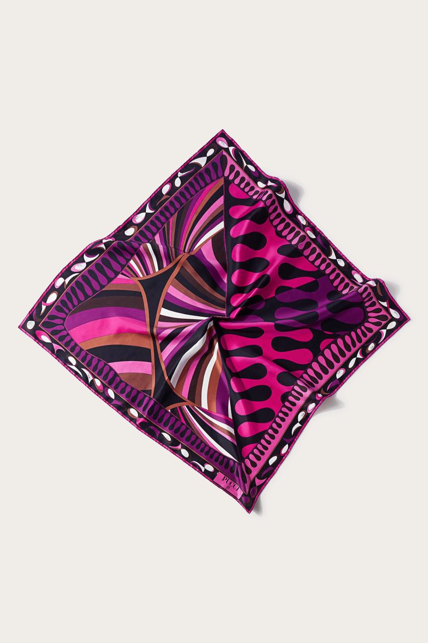 PUCCI Iride And Leocorno-Print Large Silk-Twill Carré | Women Silks