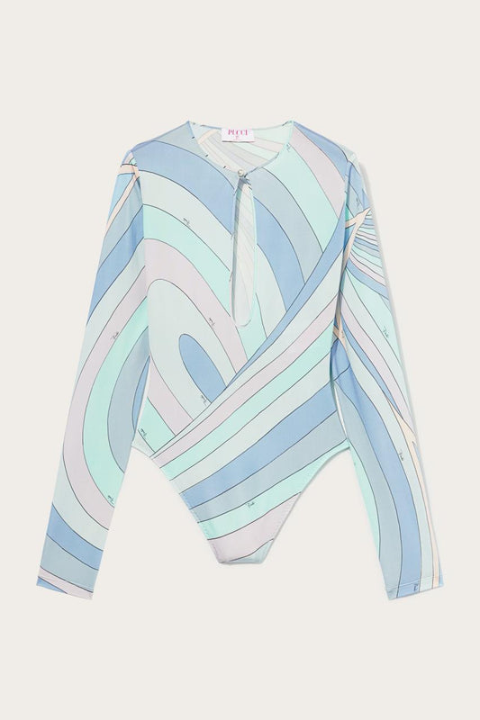 PUCCI Iride-Print Bodysuit | Women Tops And Shirts