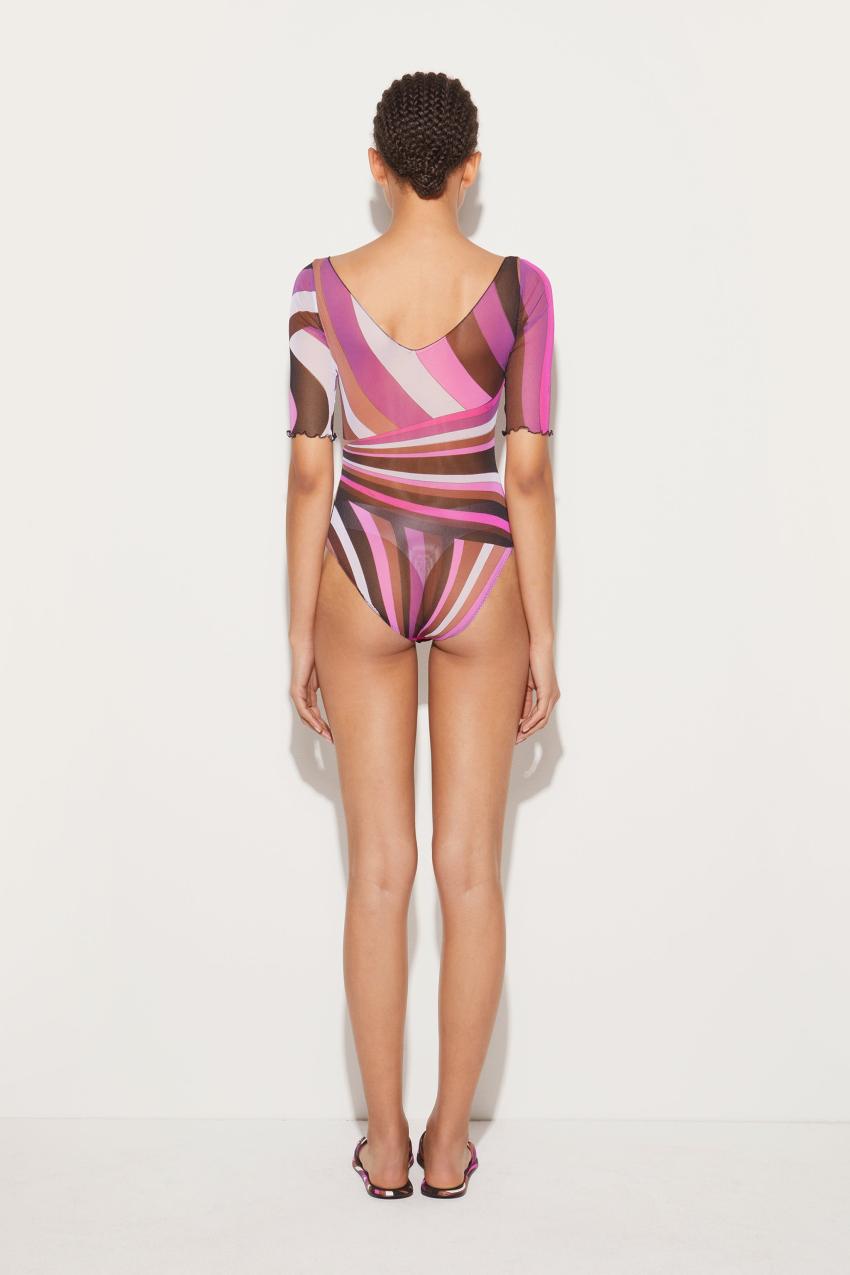PUCCI Iride-Print Bodysuit | Women Tops And Shirts