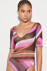 PUCCI Iride-Print Bodysuit | Women Tops And Shirts