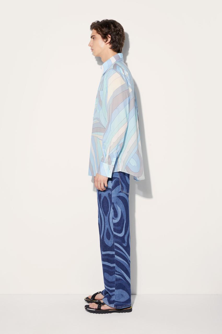 PUCCI Iride-Print Cotton Shirt | Men Ready To Wear