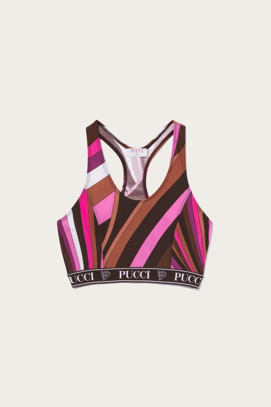 PUCCI Iride-Print Crop Top | Women Athleisure
