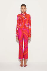 PUCCI Iride-Print Flared Trousers | Women Pants And Shorts