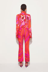 PUCCI Iride-Print Flared Trousers | Women Pants And Shorts
