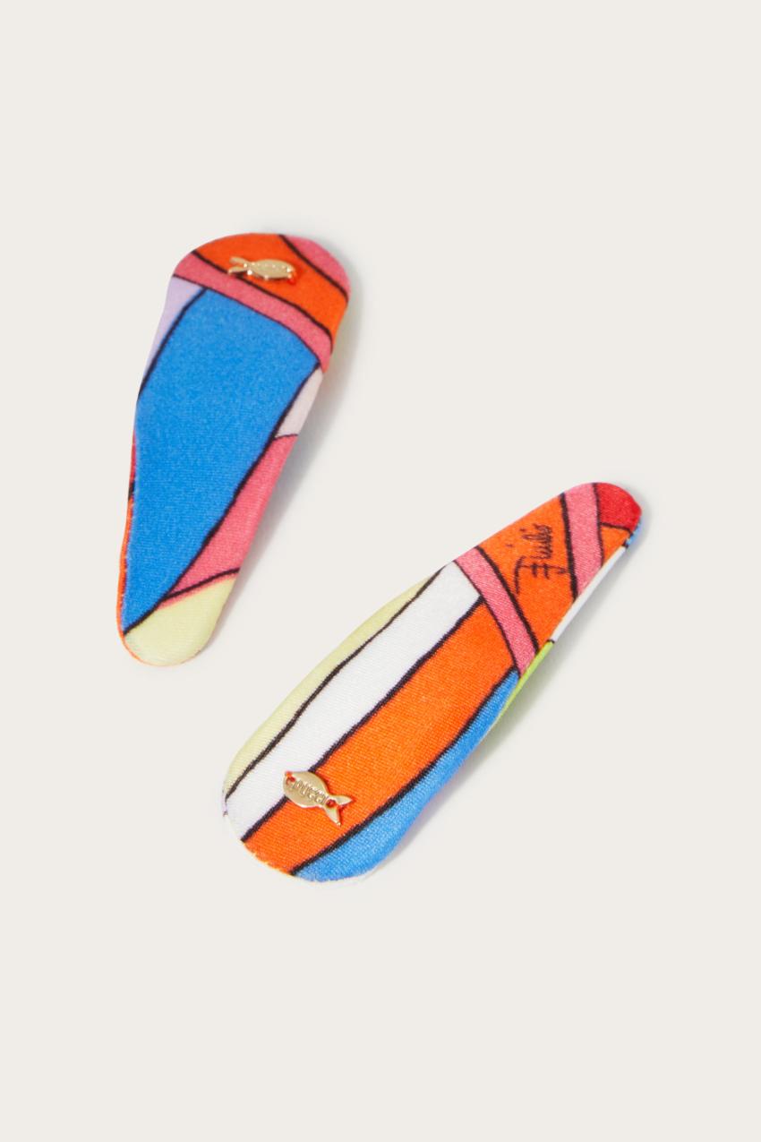PUCCI Iride-Print Hair Clips | Women Hats And Hair Accessories