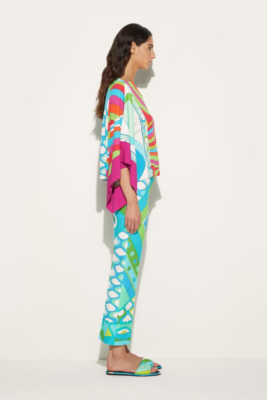 PUCCI Iride-Print Kaftan Top | Women Tops And Shirts