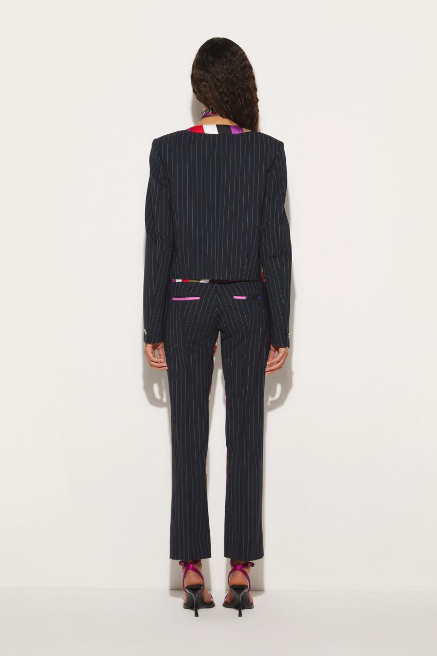 PUCCI Iride-Print Pinstripe Jacket | Women Jackets