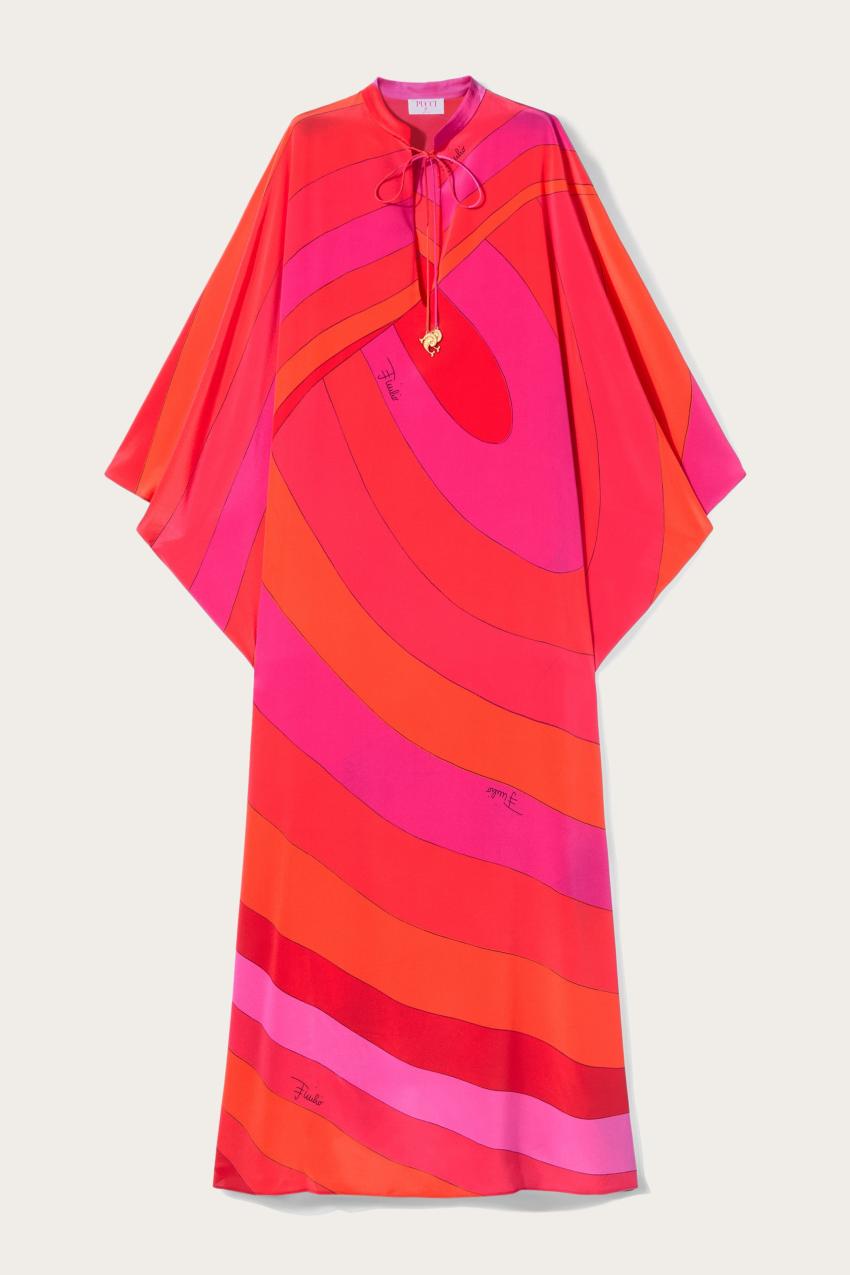 PUCCI Iride-Print Silk Kaftan | Women Kaftans