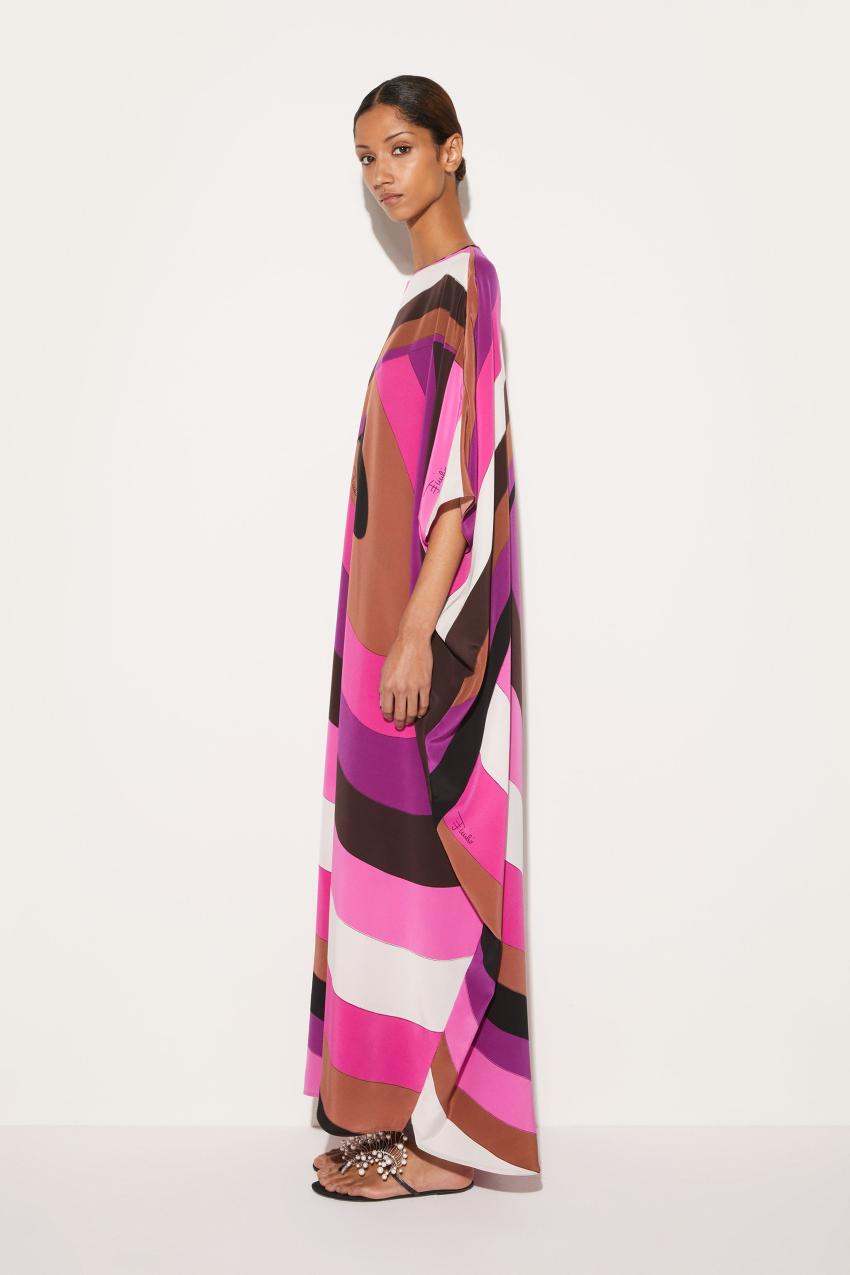 PUCCI Iride-Print Silk Kaftan | Women Kaftans