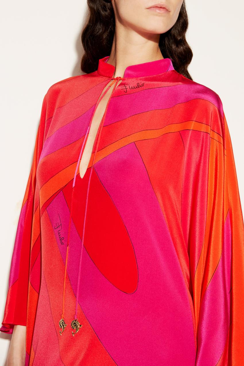 PUCCI Iride-Print Silk Kaftan | Women Kaftans