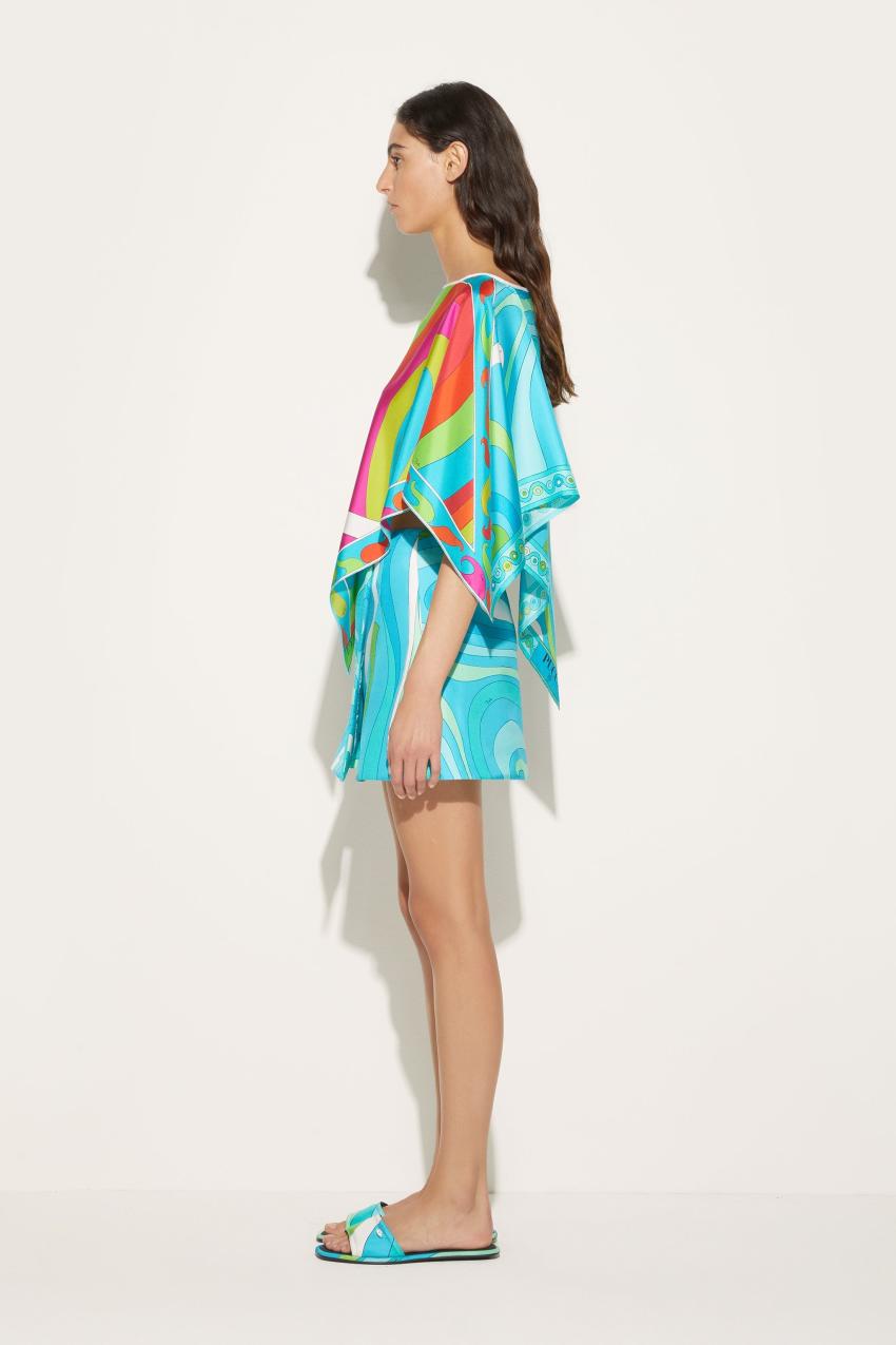 PUCCI Iride-Print Silk Top | Women Tops And Shirts