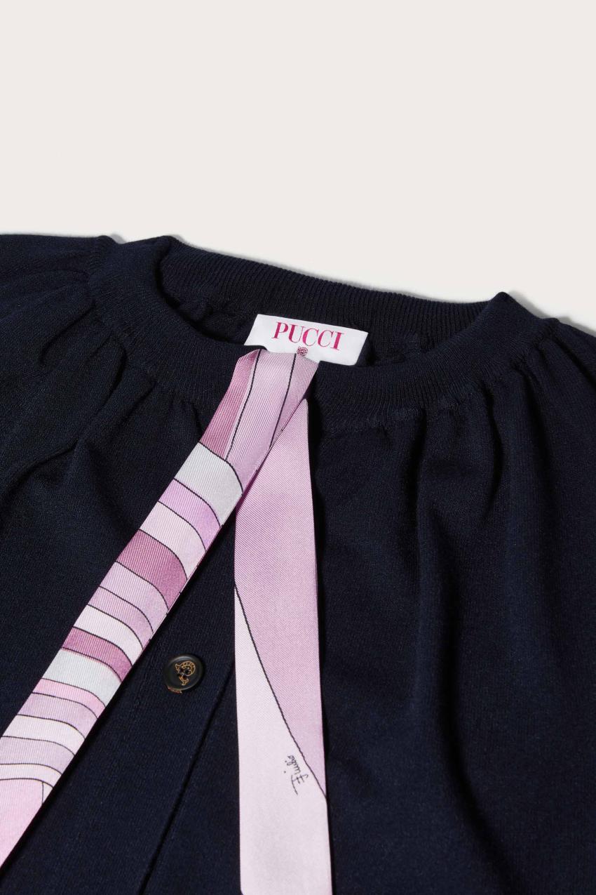 PUCCI Iride Print Silk-Twill Cardigan | Women Knitwear