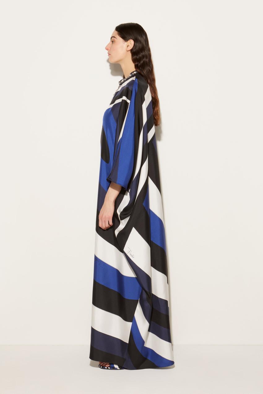 PUCCI Iride-Print Silk-Twill Kaftan | Women Kaftans