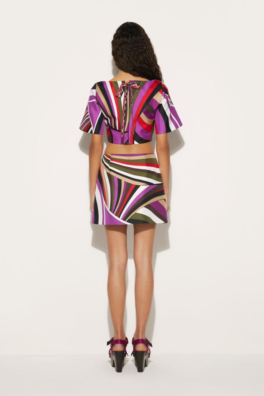 PUCCI Iride-Print Silk-Twill Mini Skirt | Women Skirts