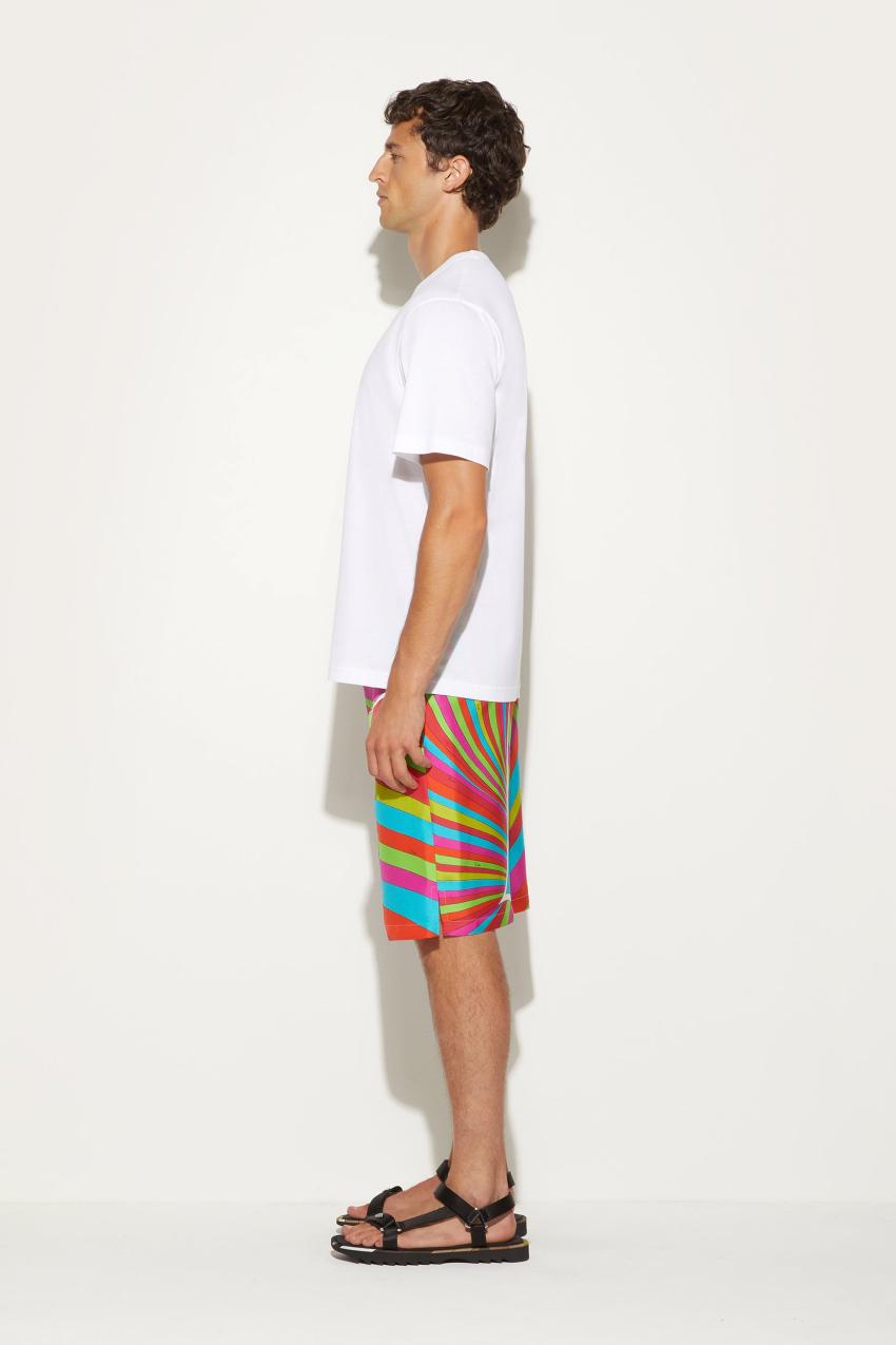 PUCCI Iride-Print Silk-Twill Shorts | Men Ready To Wear